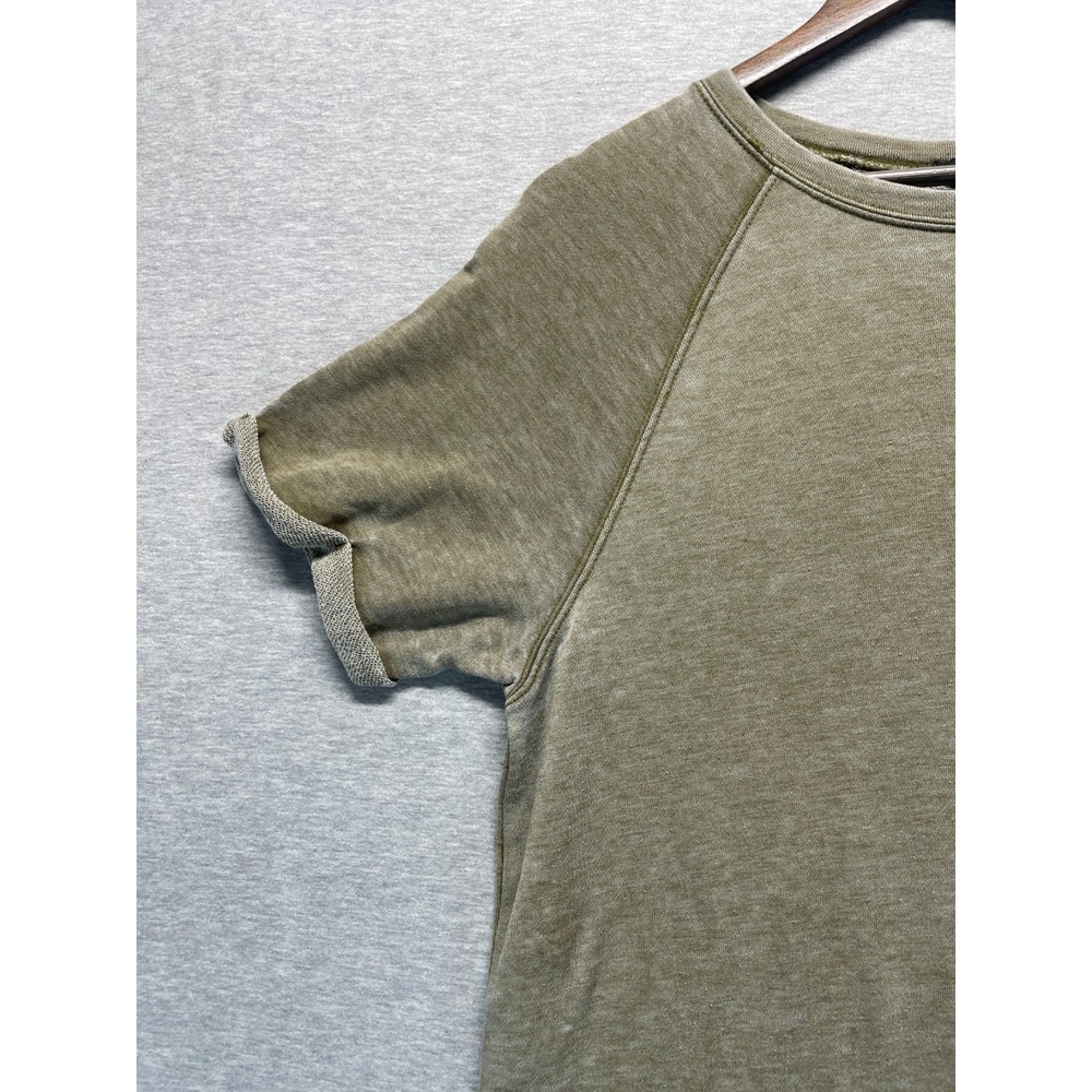 Forever 21 T Shirt Dress Womens L Olive Green French Terry Lined Raglan Sleeves - Picture 2 of 14